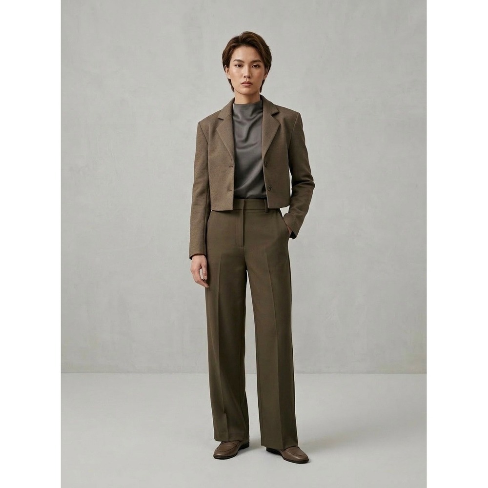 Love Bonito Brown Cropped Blazer Jacket 11N4090289 Womens XXS US 0